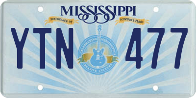MS license plate YTN477