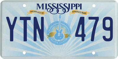 MS license plate YTN479