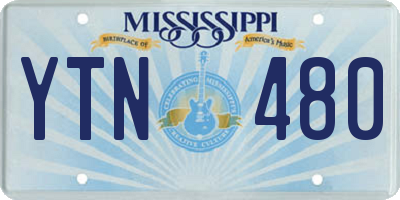MS license plate YTN480