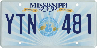 MS license plate YTN481