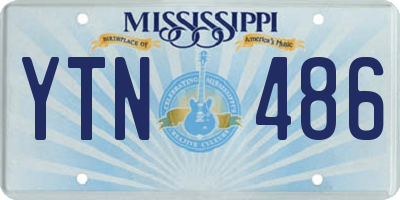 MS license plate YTN486