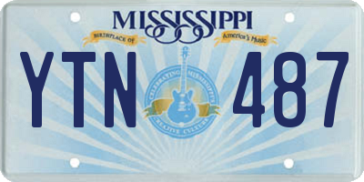 MS license plate YTN487