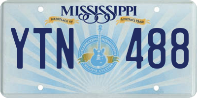 MS license plate YTN488