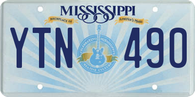 MS license plate YTN490
