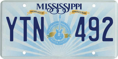 MS license plate YTN492