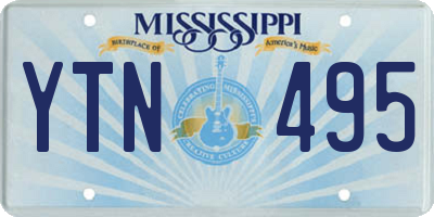MS license plate YTN495