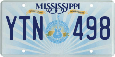 MS license plate YTN498