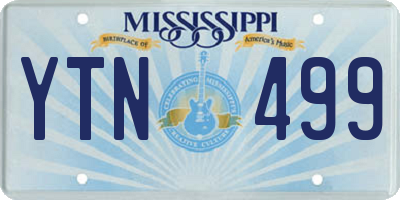 MS license plate YTN499