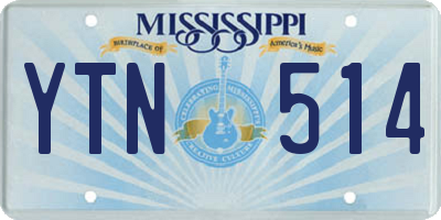 MS license plate YTN514