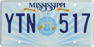 MS license plate YTN517