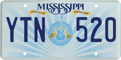 MS license plate YTN520