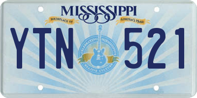 MS license plate YTN521