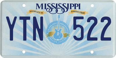 MS license plate YTN522