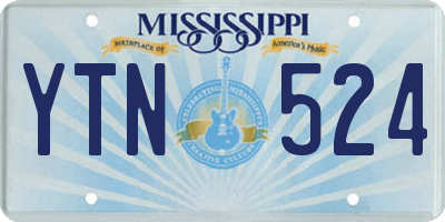 MS license plate YTN524