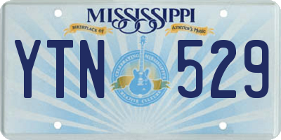 MS license plate YTN529