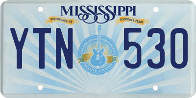 MS license plate YTN530
