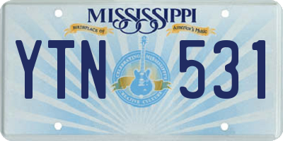 MS license plate YTN531