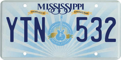 MS license plate YTN532