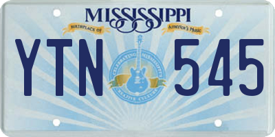MS license plate YTN545