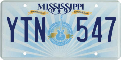 MS license plate YTN547
