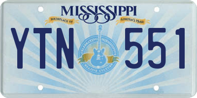 MS license plate YTN551