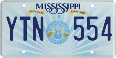 MS license plate YTN554