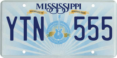 MS license plate YTN555