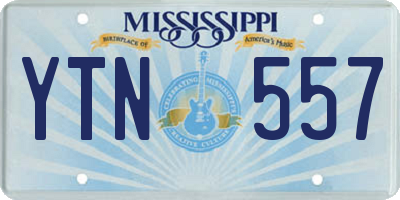 MS license plate YTN557