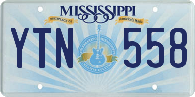 MS license plate YTN558