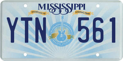 MS license plate YTN561