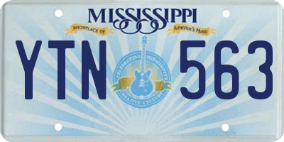 MS license plate YTN563