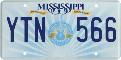 MS license plate YTN566