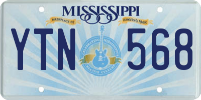 MS license plate YTN568