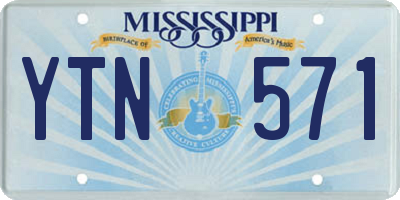 MS license plate YTN571