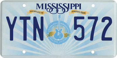 MS license plate YTN572