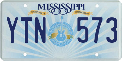 MS license plate YTN573