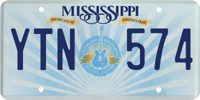 MS license plate YTN574