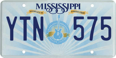 MS license plate YTN575
