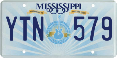 MS license plate YTN579