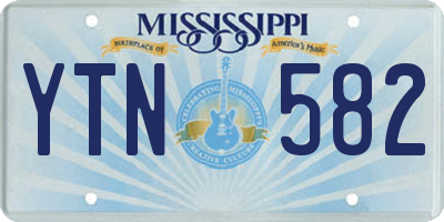 MS license plate YTN582