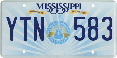 MS license plate YTN583
