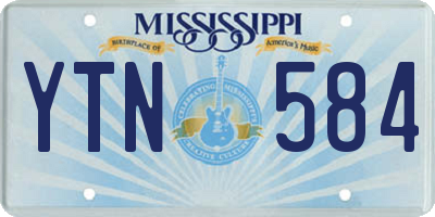 MS license plate YTN584