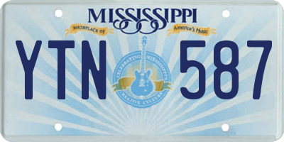 MS license plate YTN587