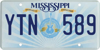 MS license plate YTN589