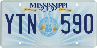 MS license plate YTN590