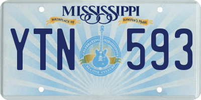 MS license plate YTN593