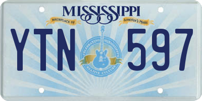 MS license plate YTN597