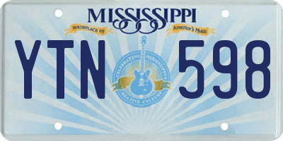 MS license plate YTN598