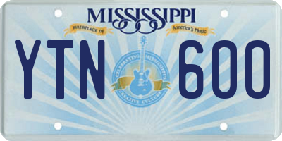 MS license plate YTN600