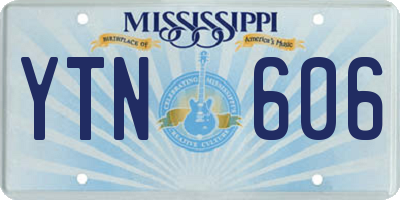 MS license plate YTN606